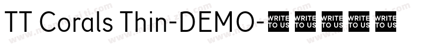 TT Corals Thin-DEMO字体转换